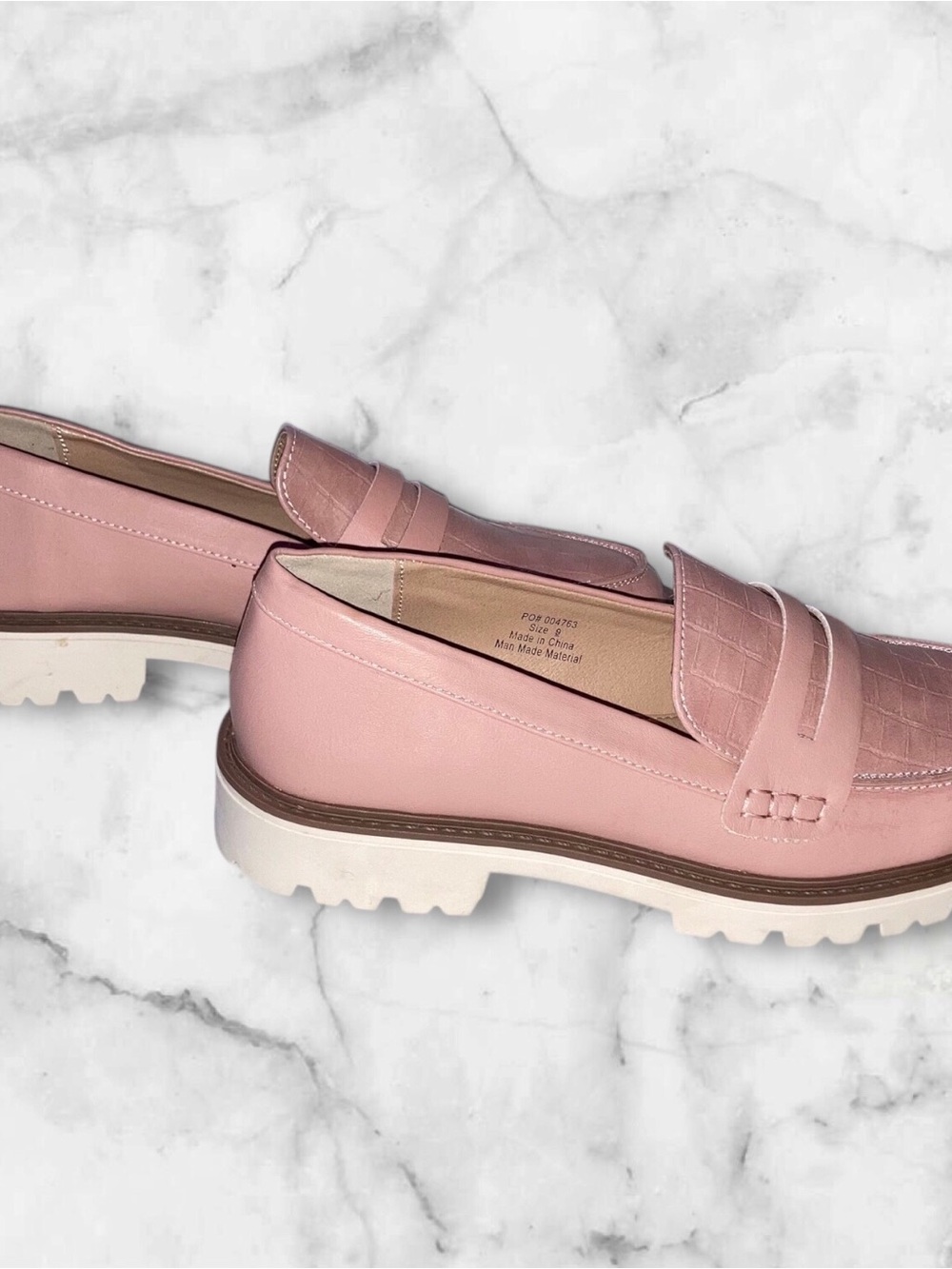 Women's Pink Penny Loafers Size 9